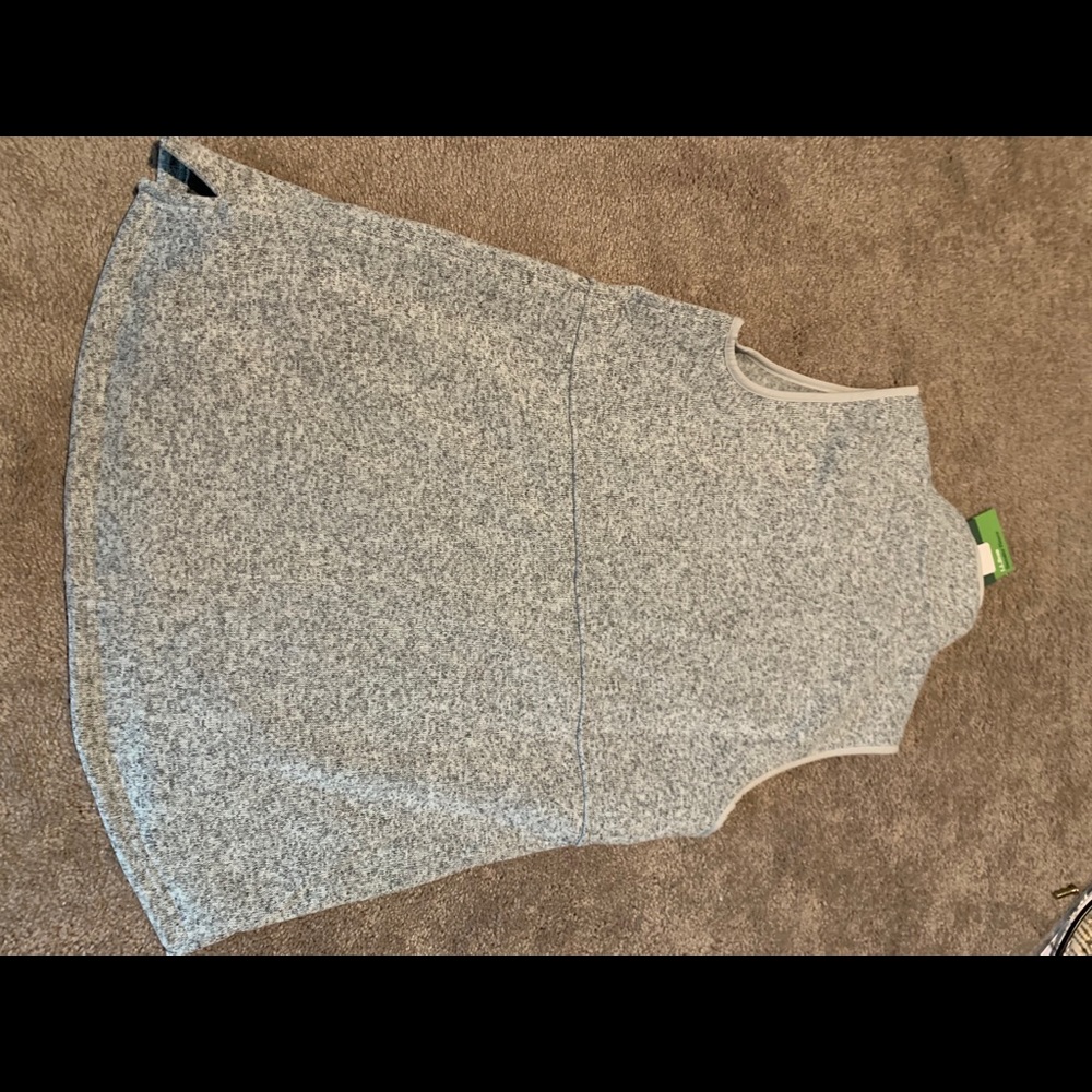 LL Bean Pewter Sweater Fleece Vest